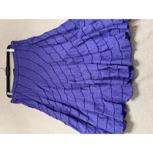 Purple Tiered Cotton Skirt, Size Small